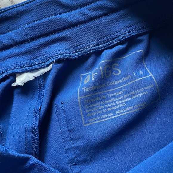 Figs Blue Zamora Joggers Orange Drawstring Small Medical Scrubs Vet Nurse Doctor - Picture 3 of 7
